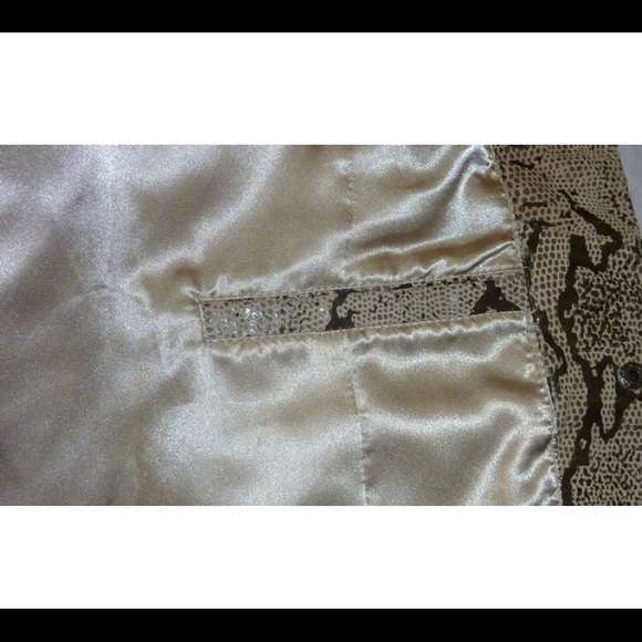 PAMELA McCoy Leather Snakeskin Pattern jacket NEW - Picture 6 of 7